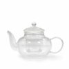 Théière avec infuseur en verre - Forme ronde perle - 400 ml