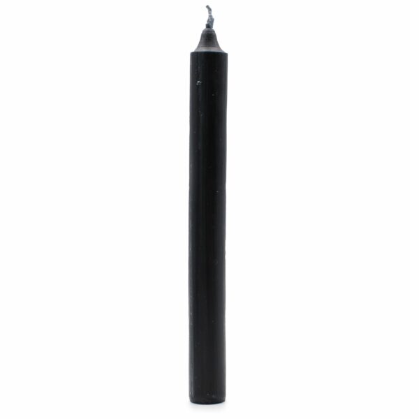 Bougies en vrac de couleur unie - Noir rustique - Lot de 10