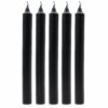 Bougies en vrac de couleur unie - Noir rustique - Lot de 10