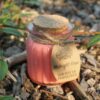 Bougie en cire de soja en pot rose