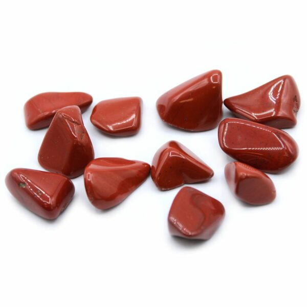 Pierres roulées en jaspe rouge