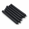 Bougies en vrac de couleur unie - Noir rustique - Lot de 10