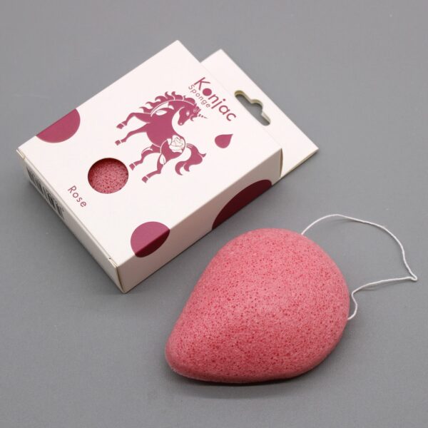 Éponge faciale Konjac - Rose - Anti-âge