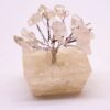 Mini arbre de pierres précieuses sur base d'orgonite - Quartz rocheux (15 pierres)