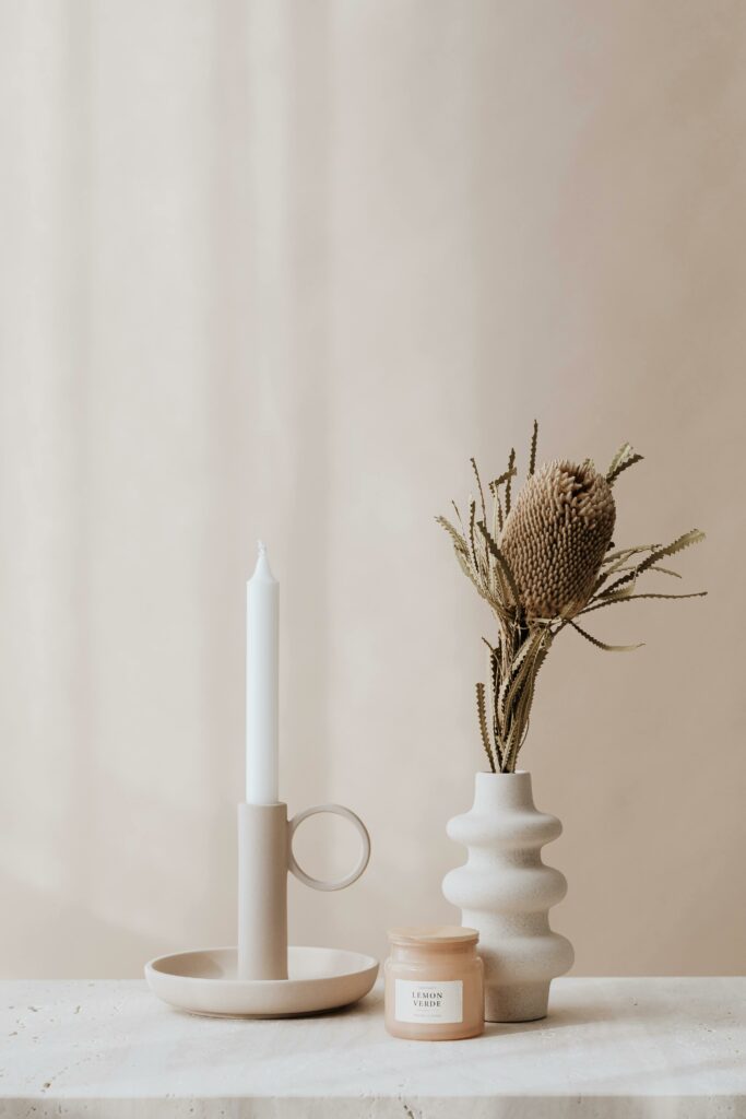 Bougies et porte-bougeoirs