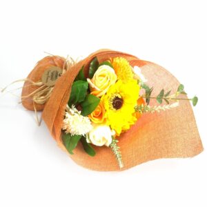 Bouquet de Fleurs de Savon "Énergie Fruitée" - Orange & Chaleur d'Été
